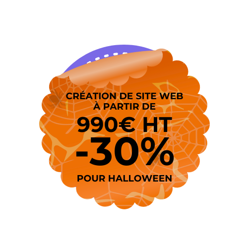 Vignette avec le prix du forfait de création d'un site Web vitrine à 990 EUR HT